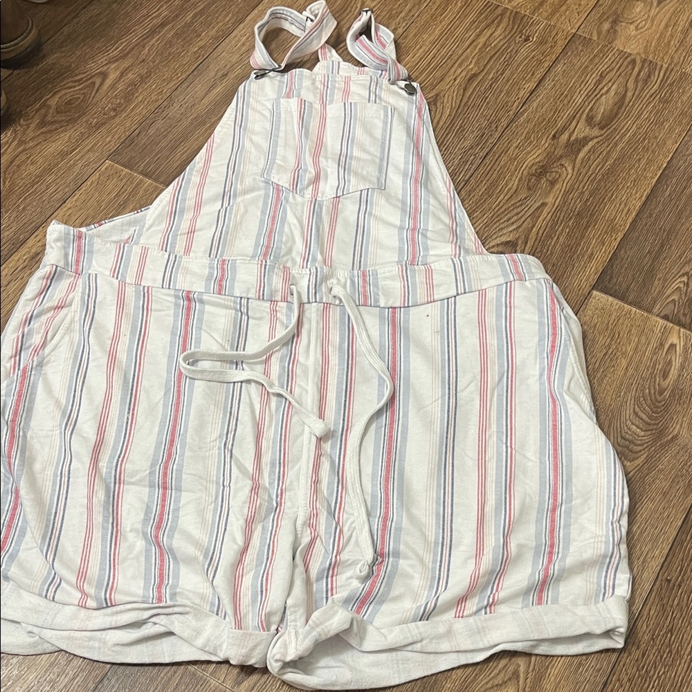 Wildflowers Striped Jumpsuit in Red, Blue, and White